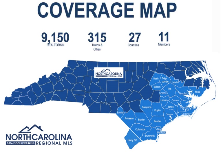 NCRMLS - Market Coverage Map