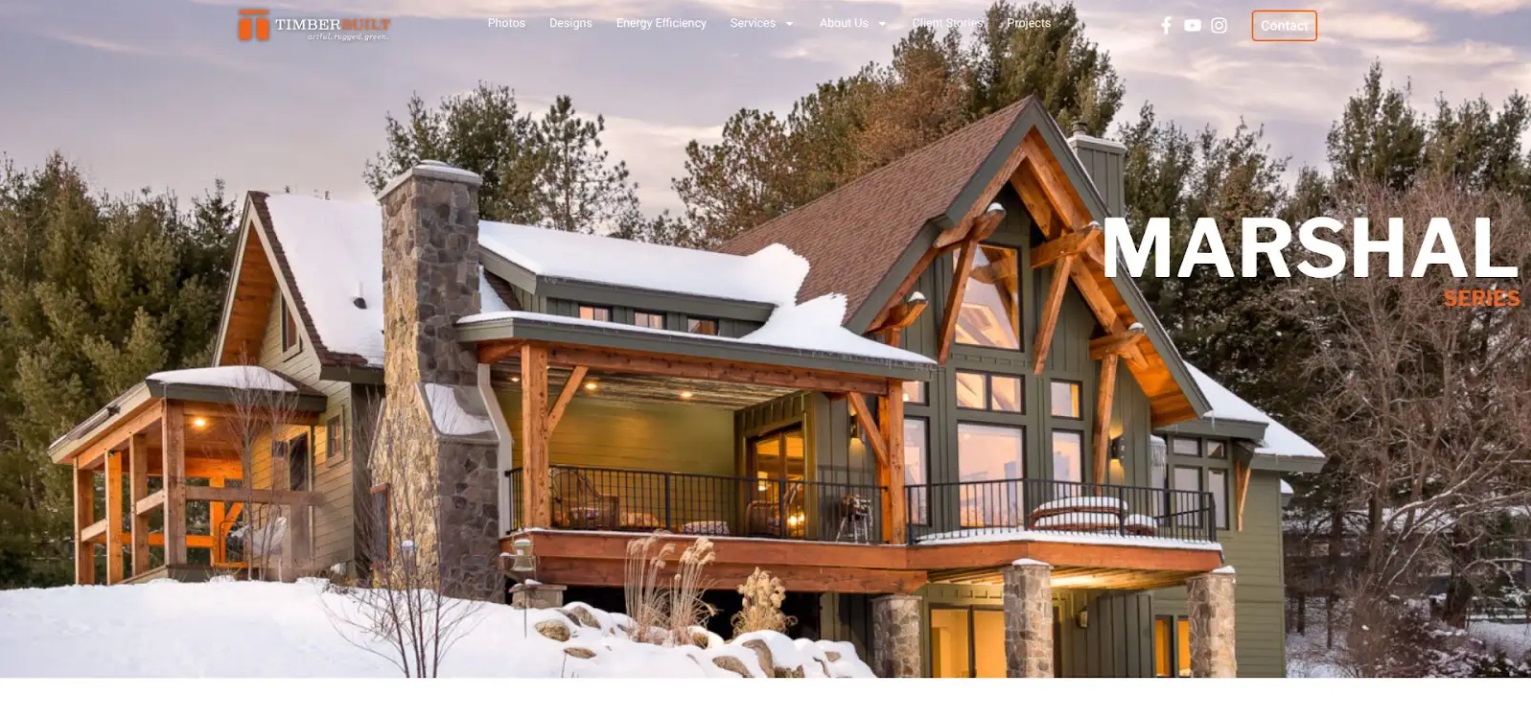 The Marshal plan page on the Timberbuilt website