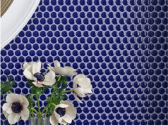Home Interior Design Trends That Can Redefine Modern Living Spaces glossy blue porcelain penny round tile for walls and floors